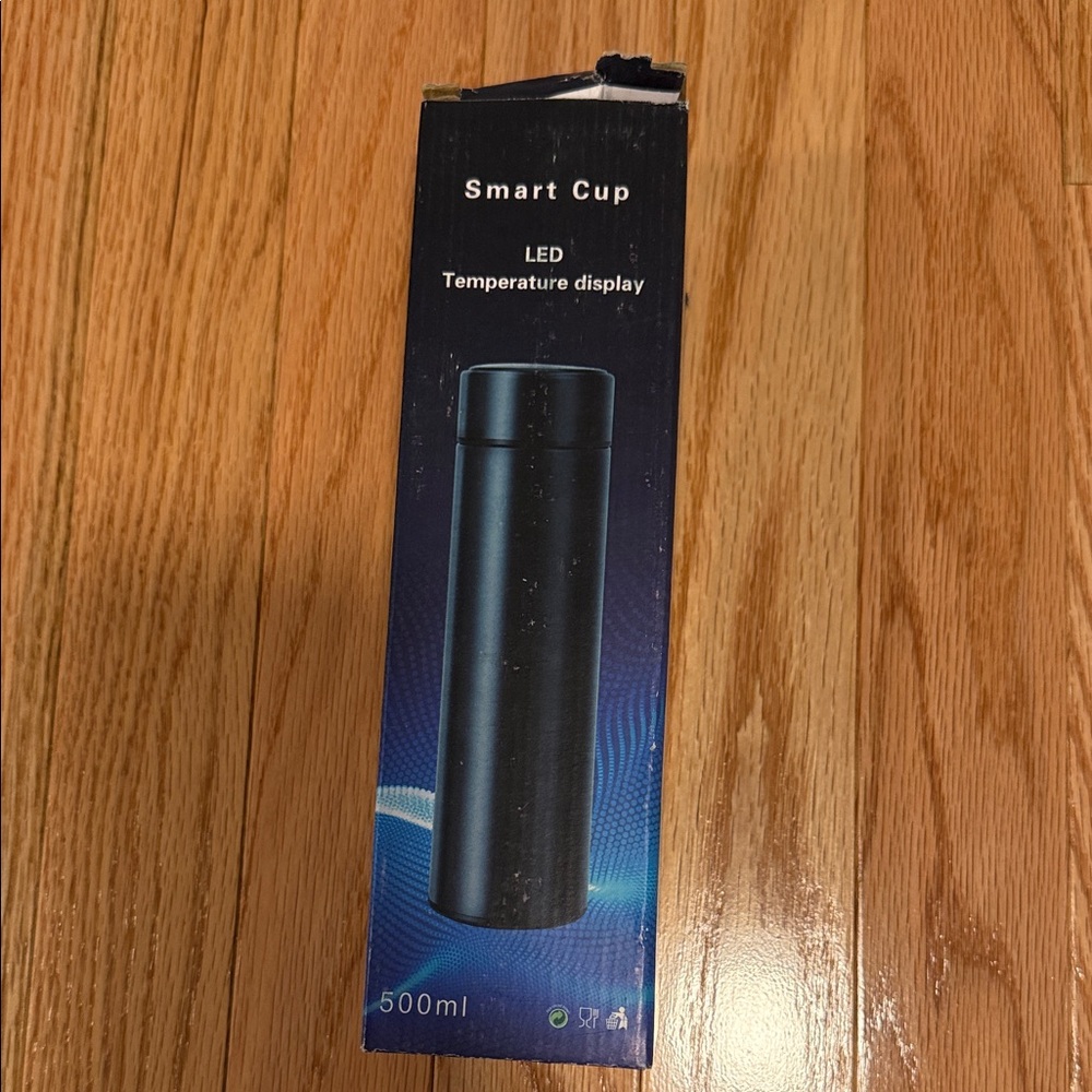 Smart Cup Red Stainless Steel Thermal Insulation Cup LED Temp Display 500ml